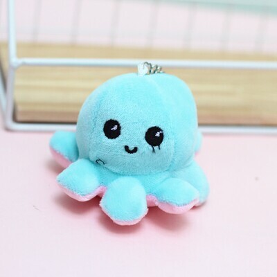 Cute Flip Octopus Plush Doll in many different colors! Face-changing Octopus Keychain Pendant for school bag!!