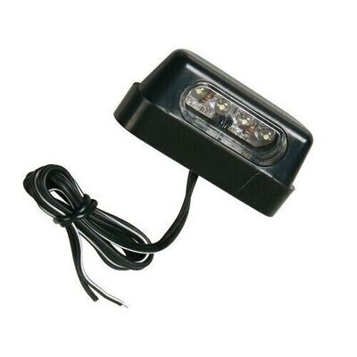 🇮🇹 LUCE TARGA LED MOTO LUCE BIANCA CON 4 LED MOTO NERA OMOLOGATA