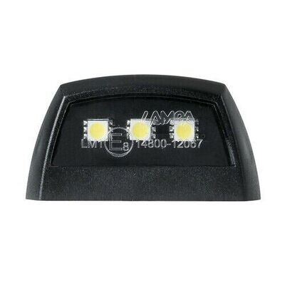 🇮🇹 LUCE TARGA LED MOTO LUCE BIANCA CON 4 LED MOTO NERA OMOLOGATA