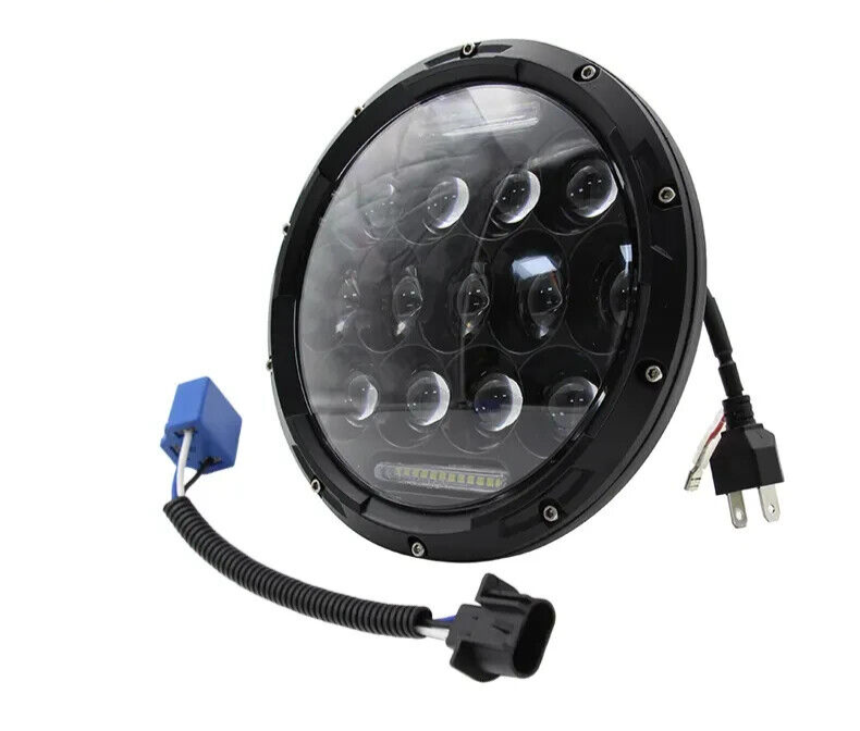 🇮🇹 faro full led omologato universale moto 7&#39;&#39; scrambler choppers cafe racer