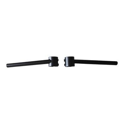 🇮🇹 Kit SEMIMANUBRI RACING 41 mm  ACCIAIO NERO MOTO CAFÈ RACER CUSTOM