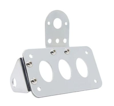 PORTATARGA MOTO STAFFA PORTA TARGA RUOTA CROMATO cafe racer chopper CUSTOM