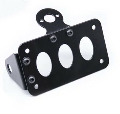 PORTATARGA MOTO STAFFA PORTA TARGA RUOTA NERO cafe racer chopper CUSTOM