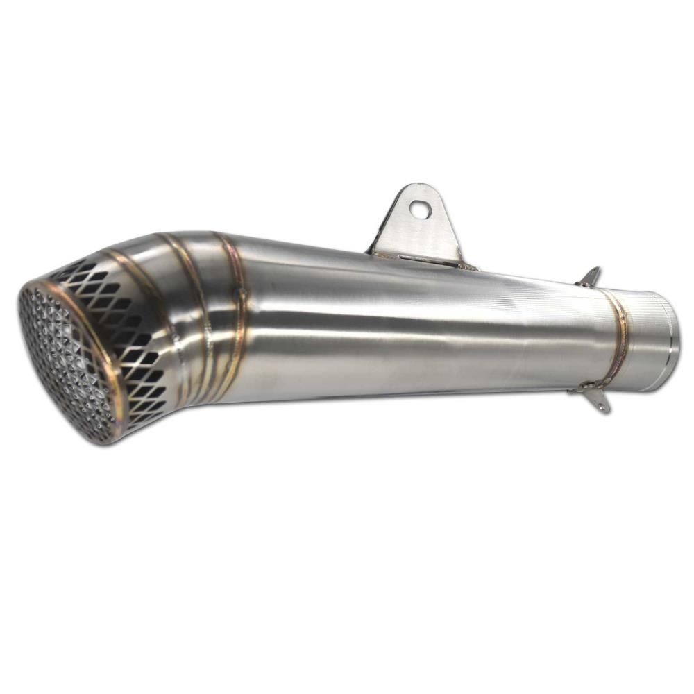 Silenziatore posteriore Highway Hawk GP &quot;tipo griglia/mesh&quot; in acciaio inox 51MM fatto a mano (1 pezzo)