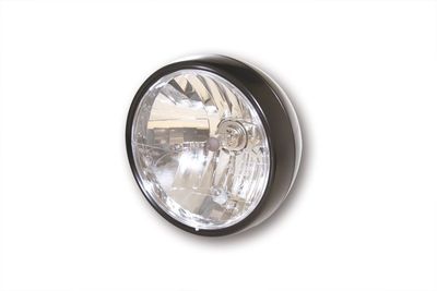 Faro anteriore SHIN YO da 6 1/2 pollici con montaggio inferiore, alloggiamento in metallo cromato, riflettore in vetro trasparente con luce di posizione, omologato E.