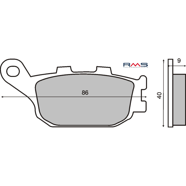 KIT COPPIA PASTIGLIE FRENI POSTERIORI YAMAHA MT 07 09 10 MTM MTT