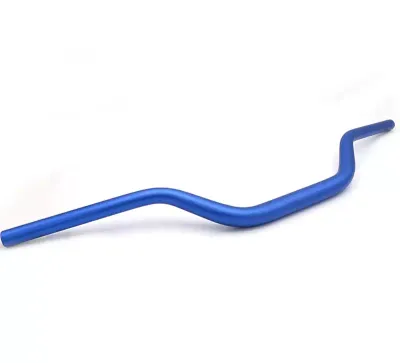 Manubrio Alluminio Moto ATV Scooter Piega Bassa 22 mm Universale BLU