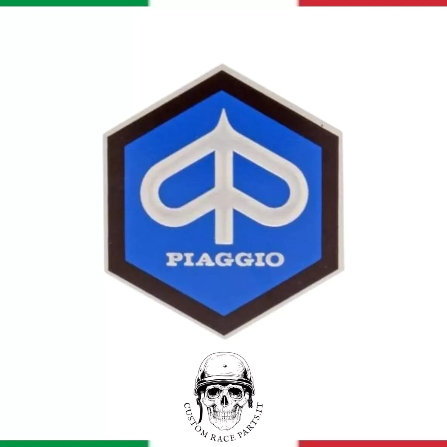 Targhetta stemma scudetto adesivo nasello Piaggio Vespa ss 50 125 150 200