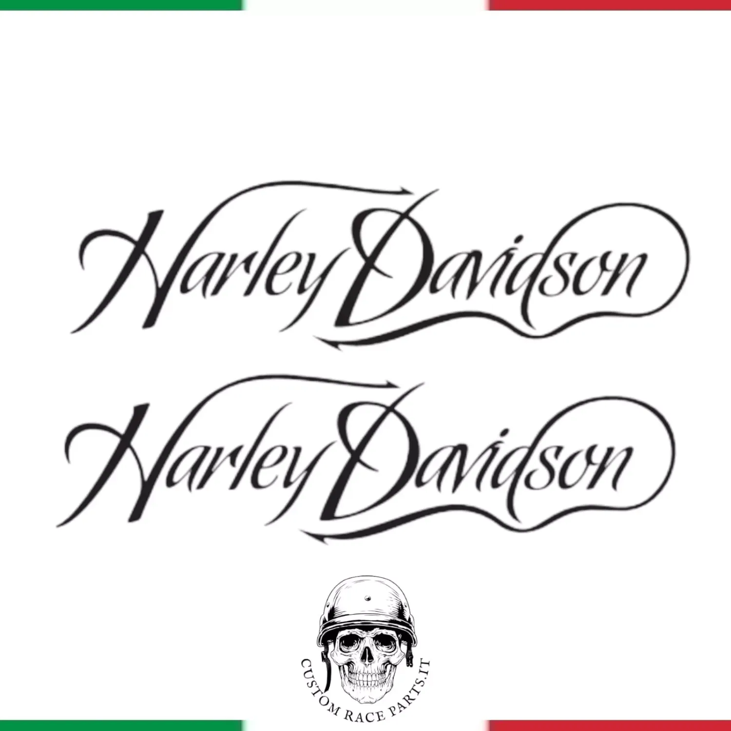 kit 2 Adesivi Harley-Davidson Vintage Sticker Custom per Moto hd 883 1200 sport