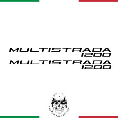🇮🇹 kit 2 ADESIVI serbatoio MOTO ducati  1200 multistrada sticker IN PVC