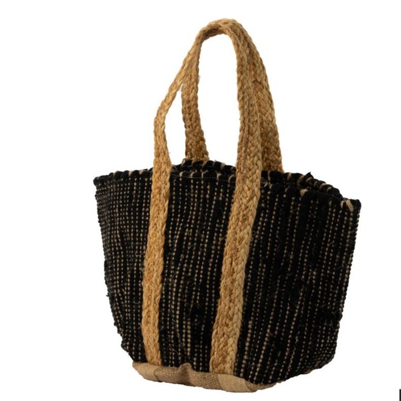 Zwarte jute tas