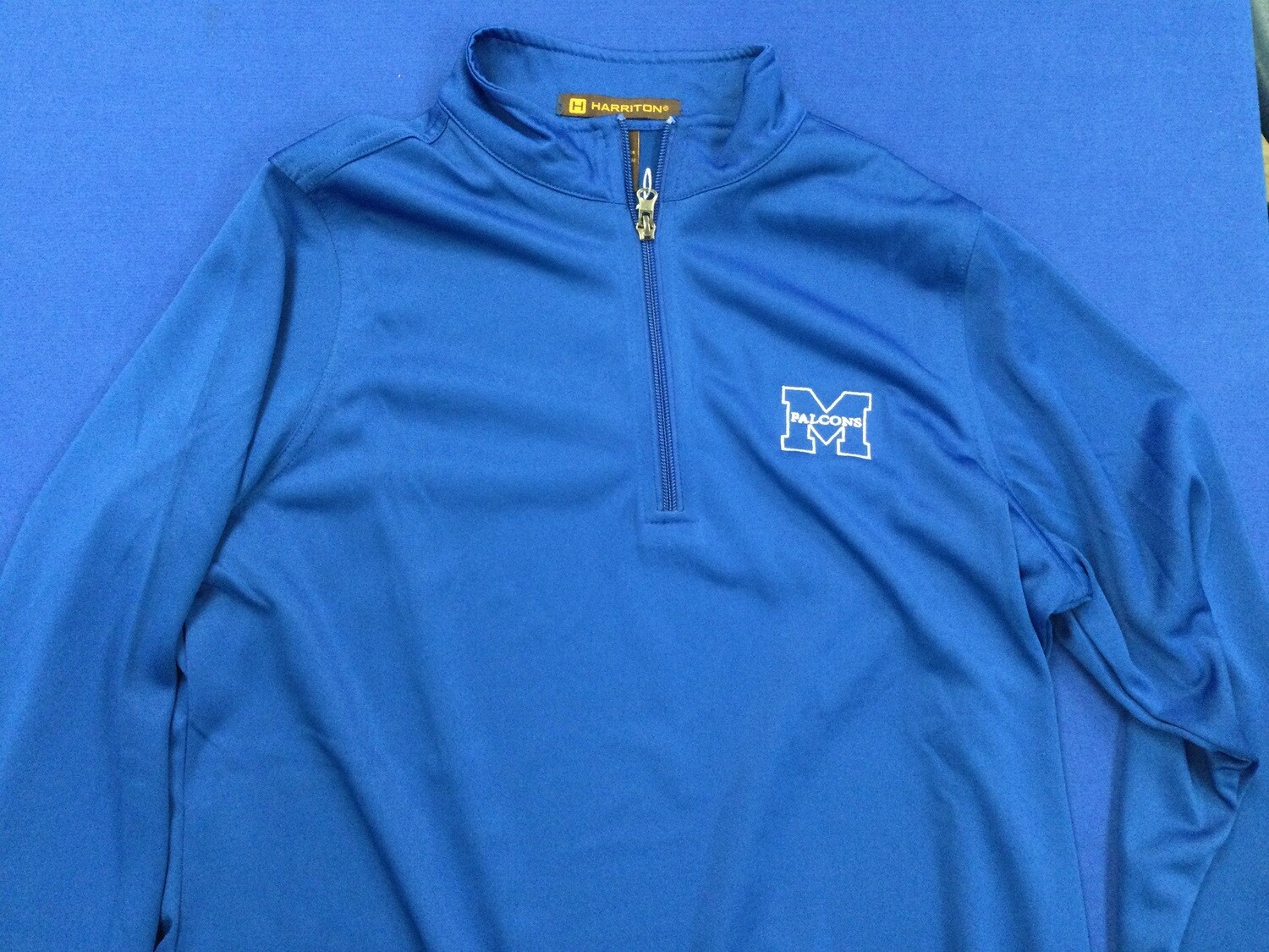 Ladies Harrinton 1/4 Zip, Color: Royal, Size: S