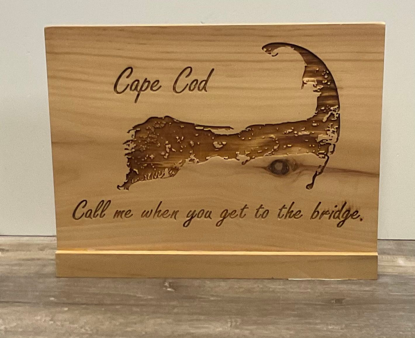 Call me engraved sign- stand