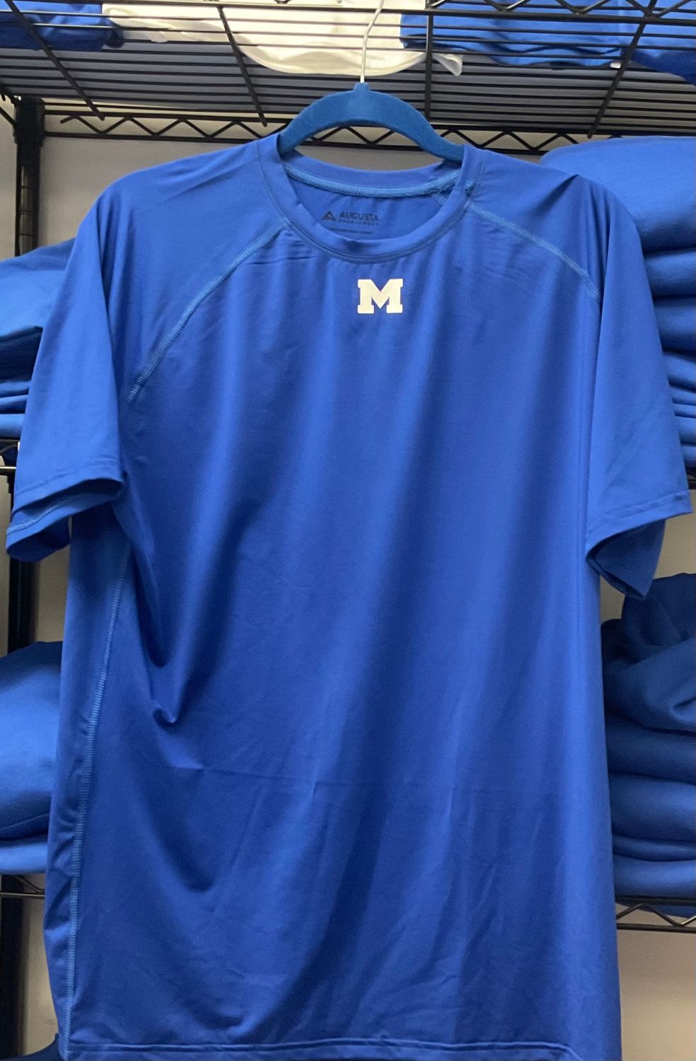 Adult Short Sleeve Compression Shirt , Color: Royal, Size: S