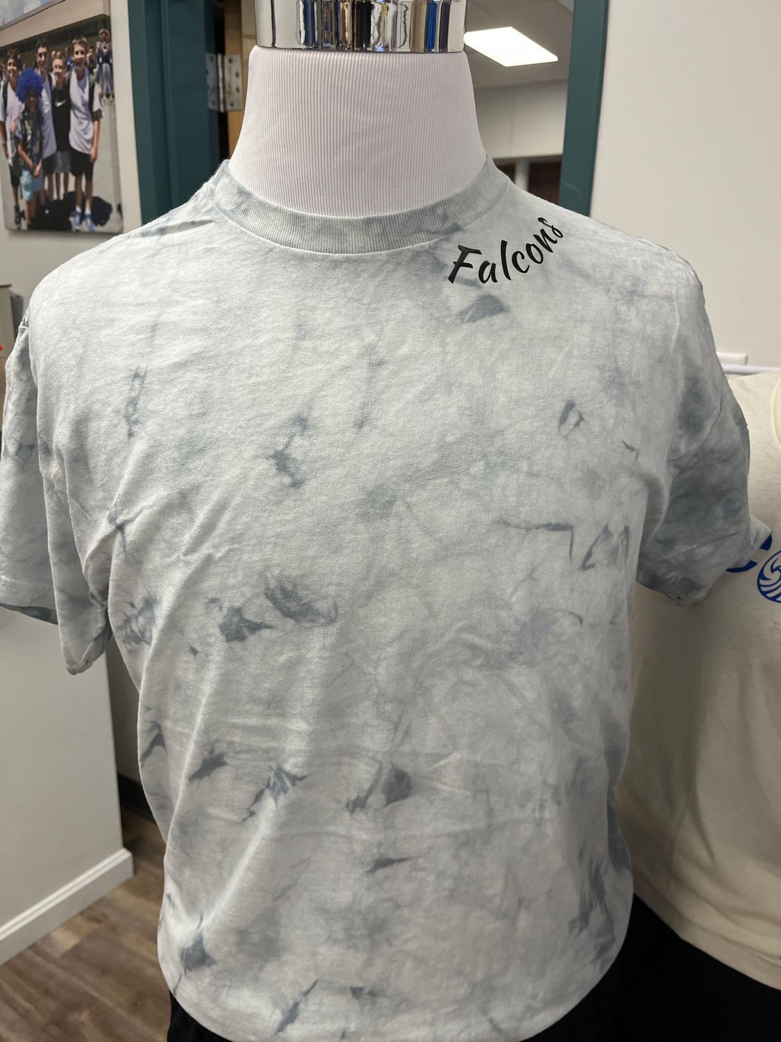 Grey Tie Dye Tee, Color: Silver, Size: S