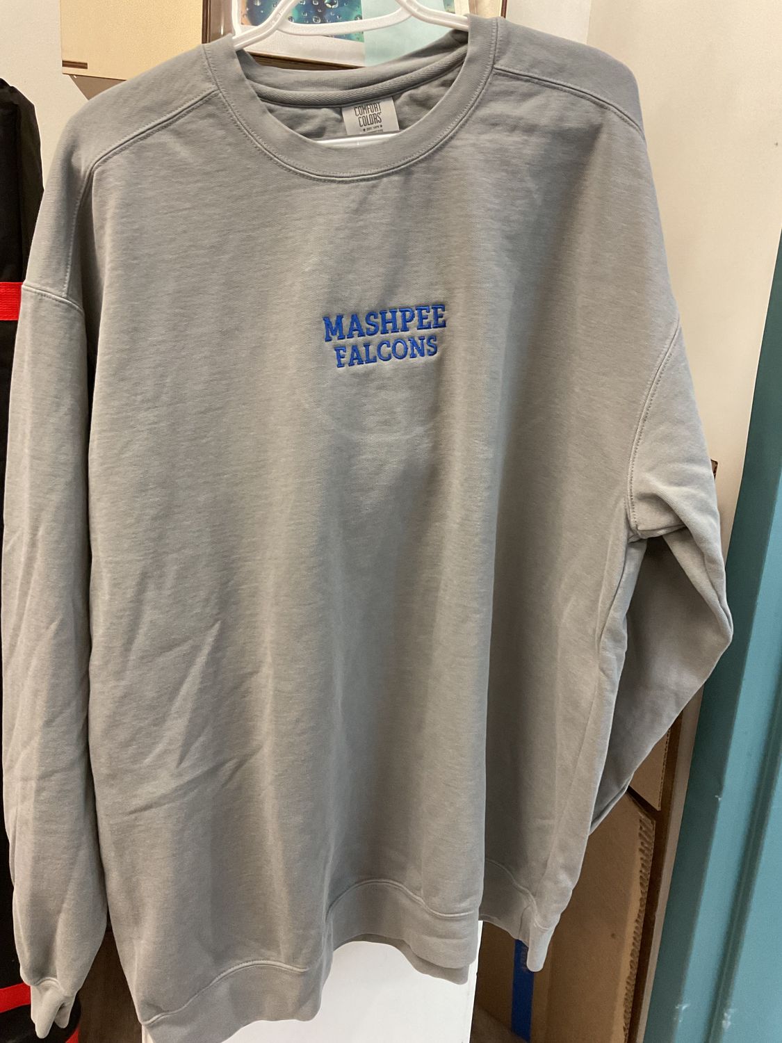 Washed Crewneck, Color: Gray, Size: S