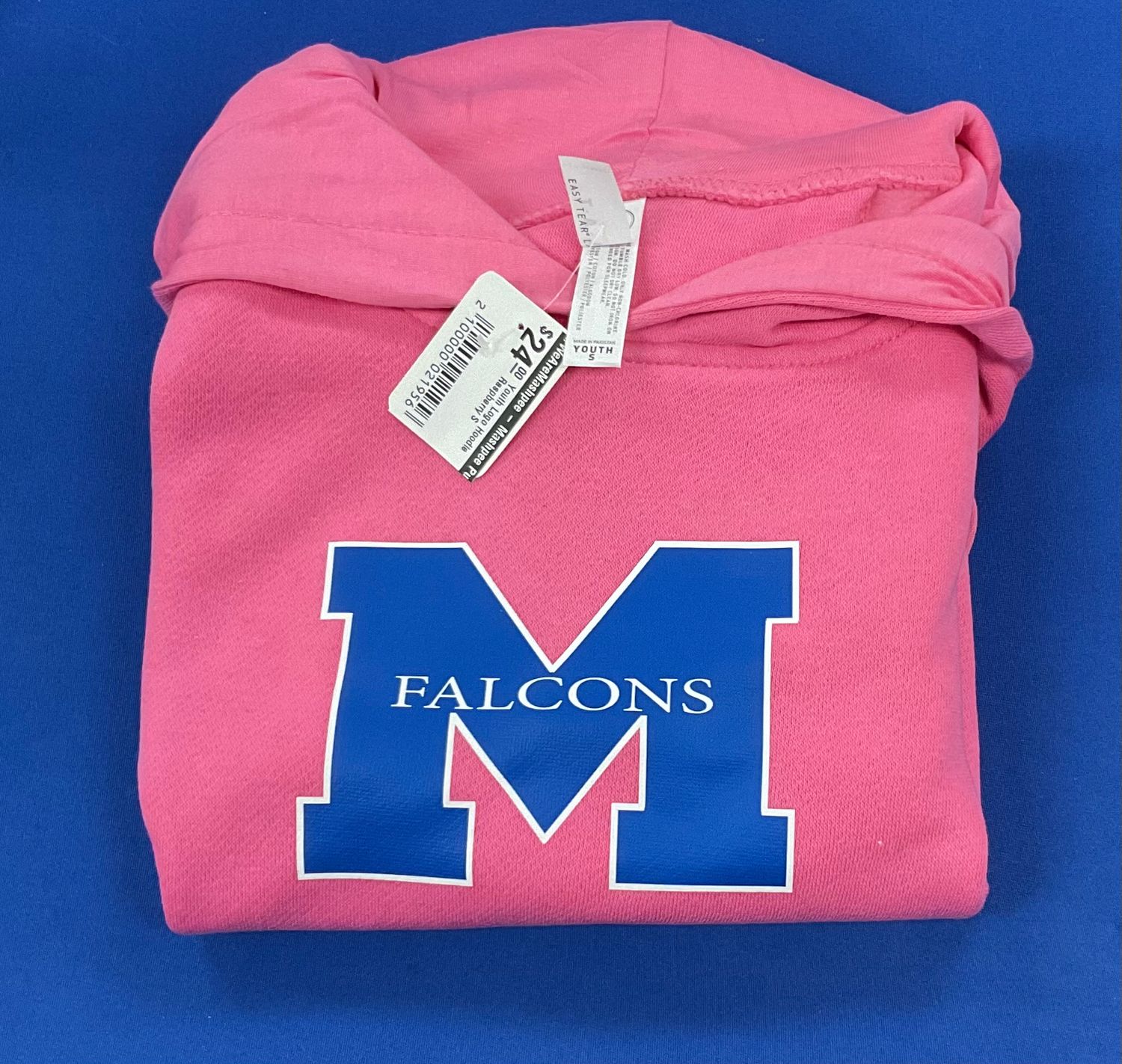 Youth Logo Hoodie, Color: Raspberry, Size: S