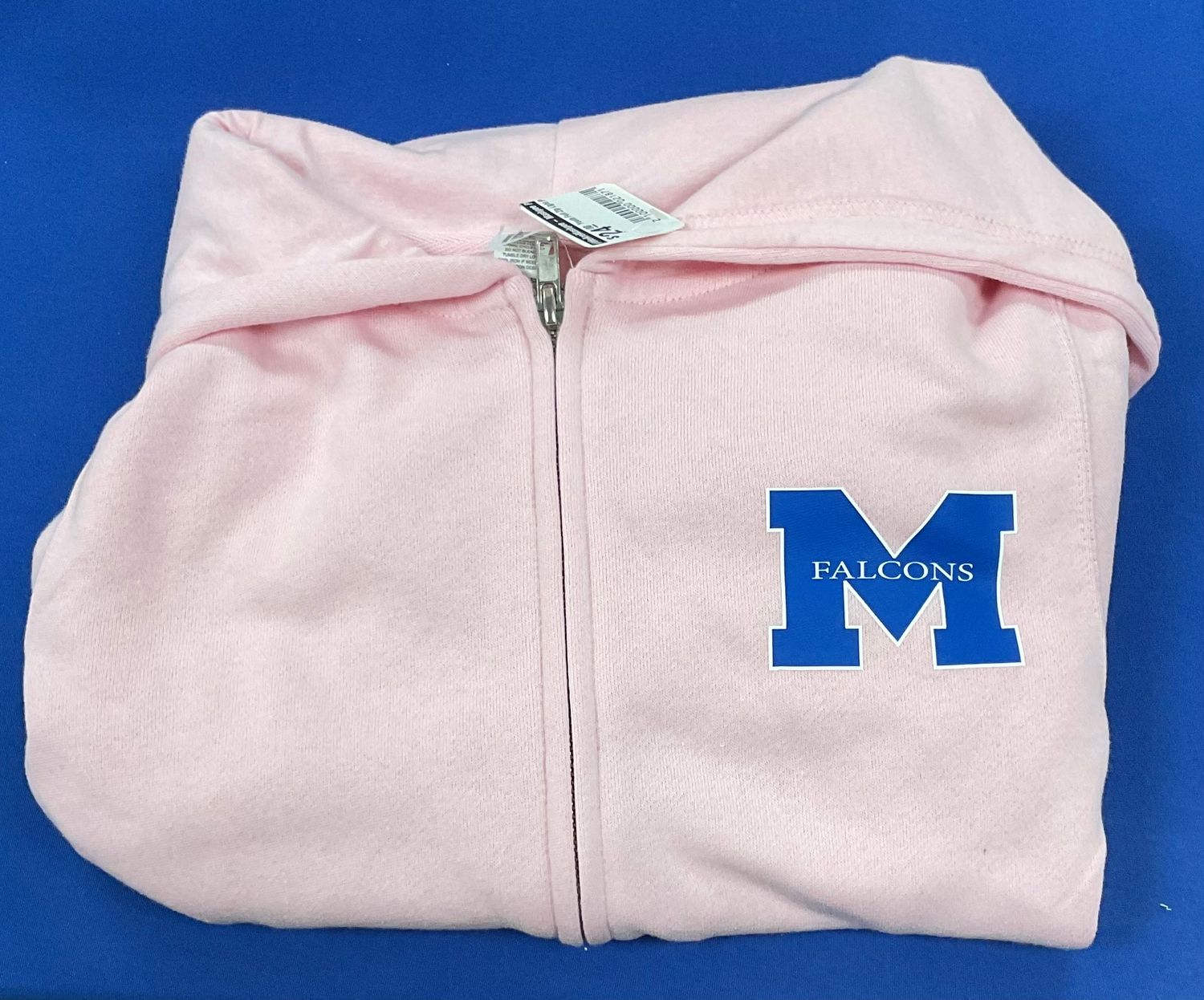 Youth Full Zip, Color: Light Pink, Size: S