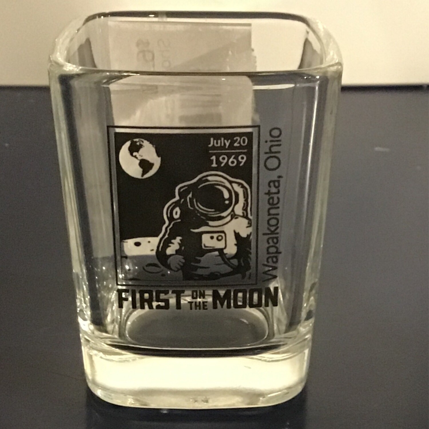 First on the Moon Shot Glass