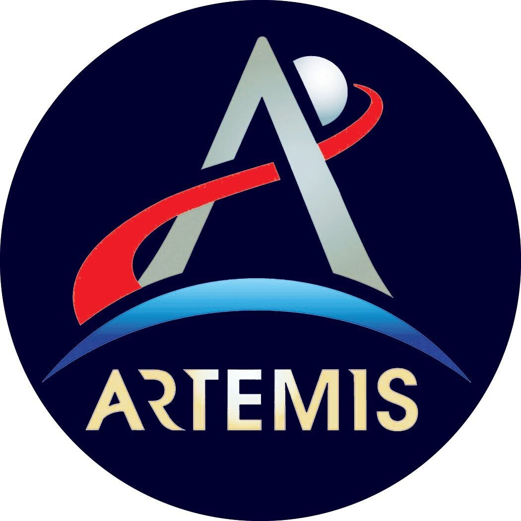 Artemis Blue Round Sticker