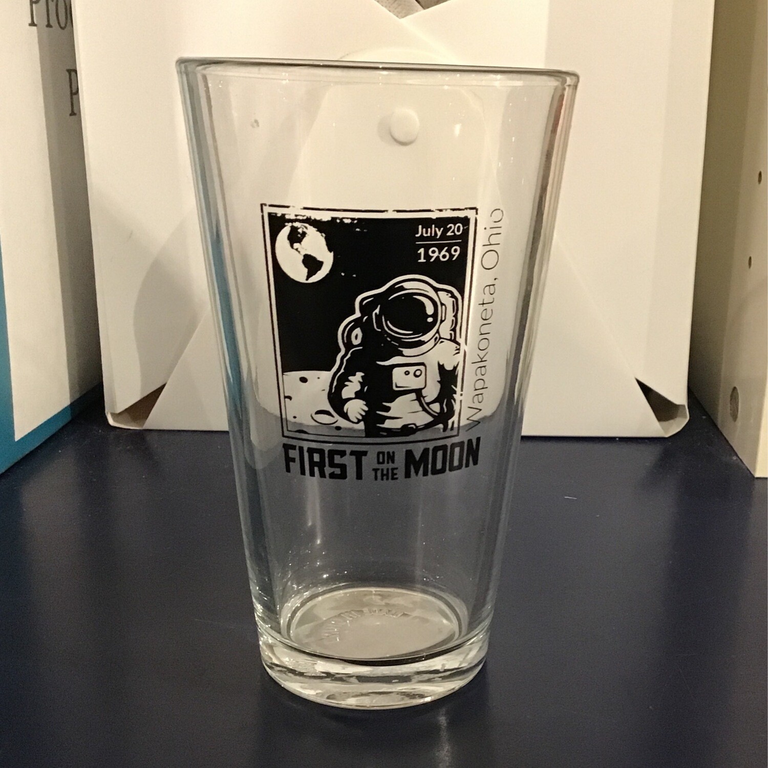 Pint Glass First on the Moon