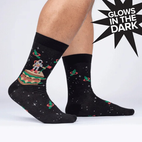 Moon Club Men's Crew Sock - Glow In The Dark