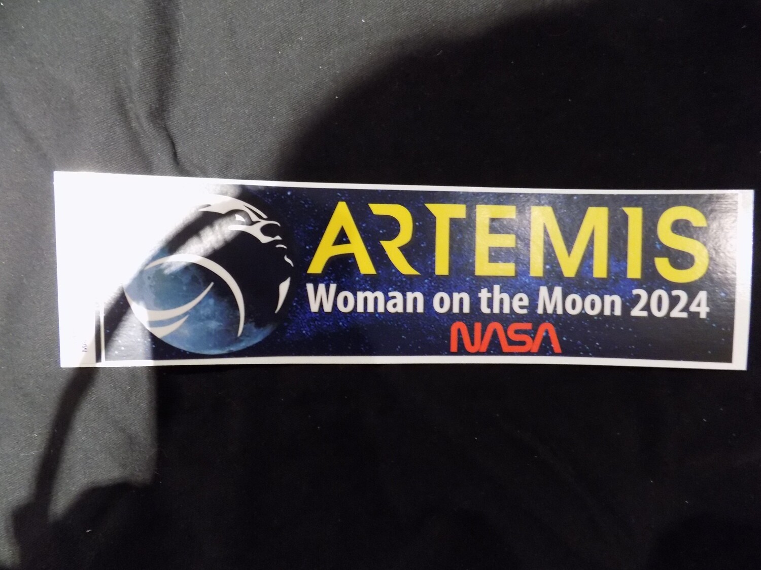 Artemis Woman on the Moon Bumper Sticker