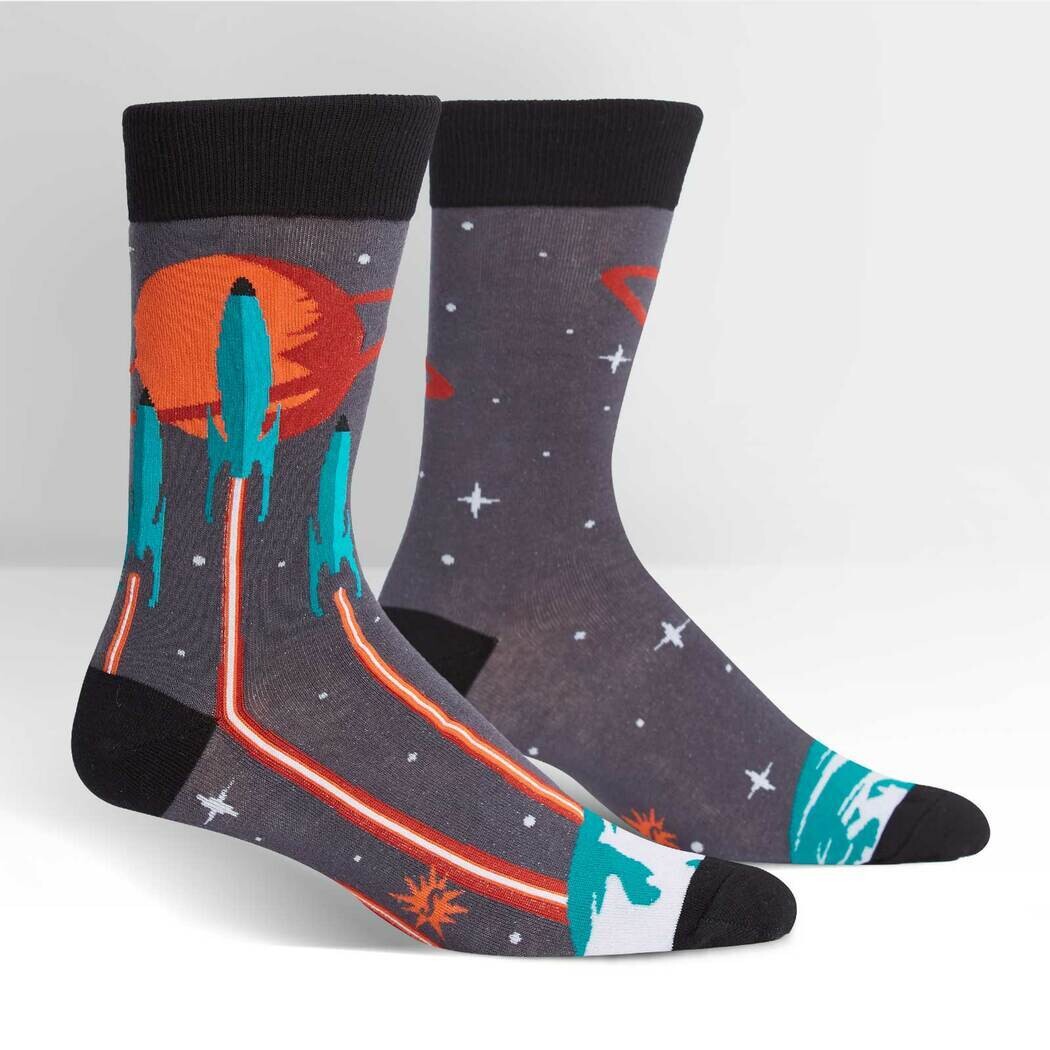 Launch from Earth Men's Crew Socks