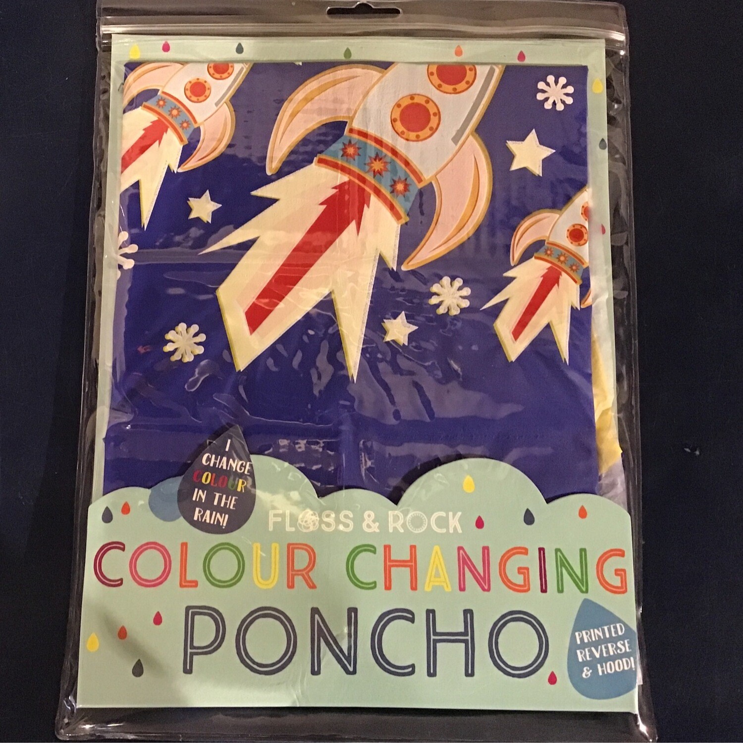 Poncho Space/Rocket Color Changing