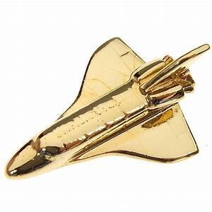Space Shuttle Pin Gold