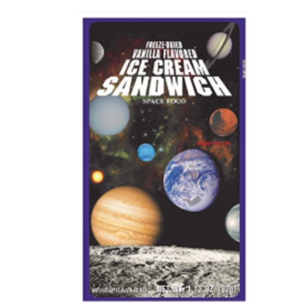 Ice Cream Vanilla Sandwich Space Food