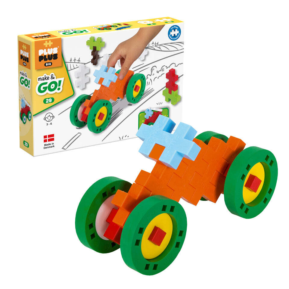 Construction Building Stem/Steam Toy - Make & Go! 29 Piece Plus Plus