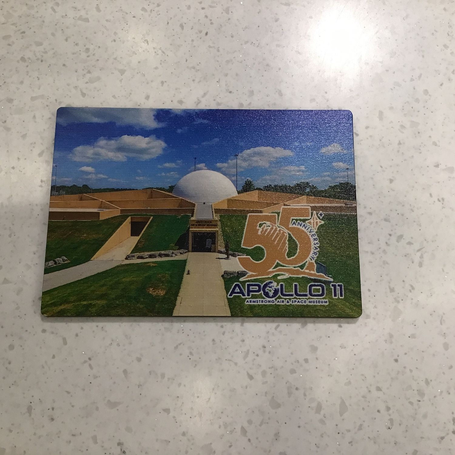 55th Anniversary Wood Postcard