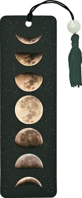 Moon Phases Beaded Bookmark