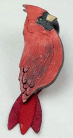 Cardinal Brooch