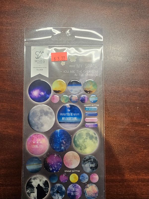 My Space - You Are the Only Star in the Universe Gel Sticker Sheet