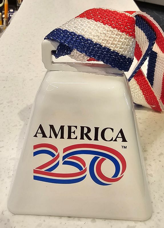 America 250 Large Cow Bell