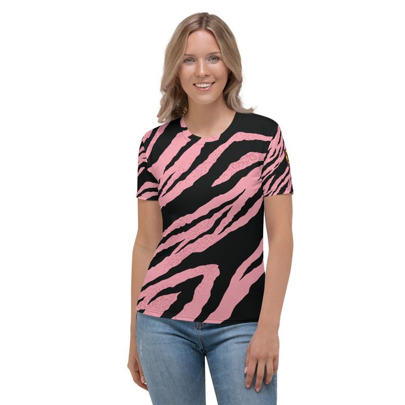 Pink Tiger Stripe - Women's T-shirt -Patty's Salon