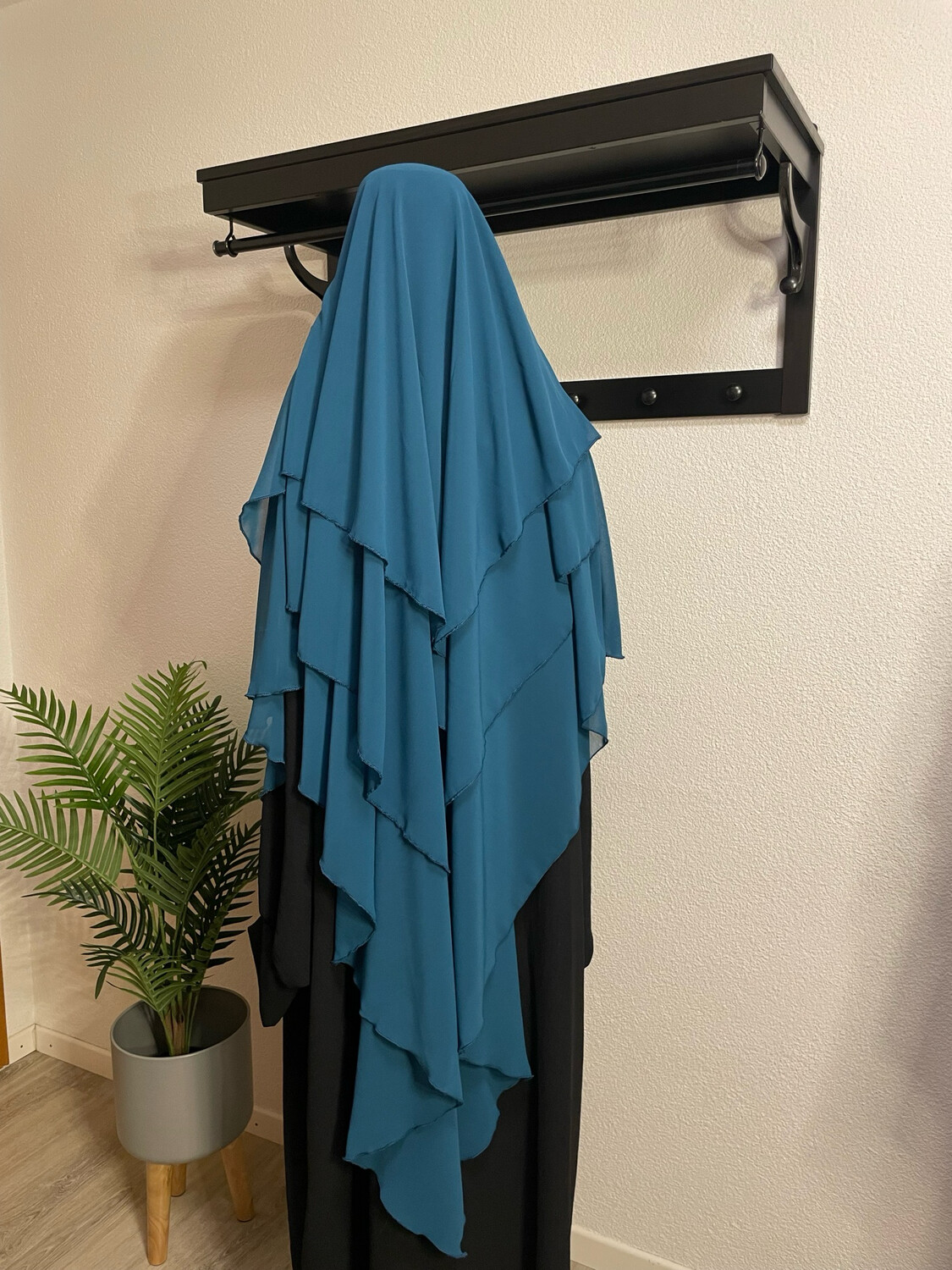 Dreilagiger Khimar enteblau