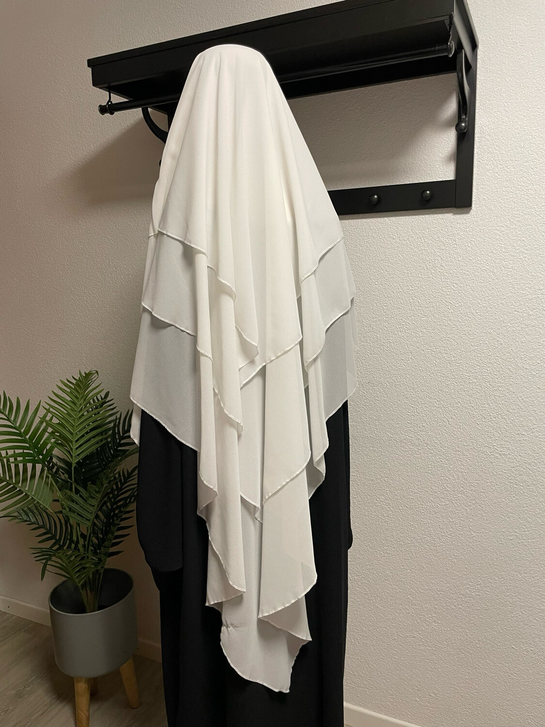 Dreilagiger Khimar  weiss