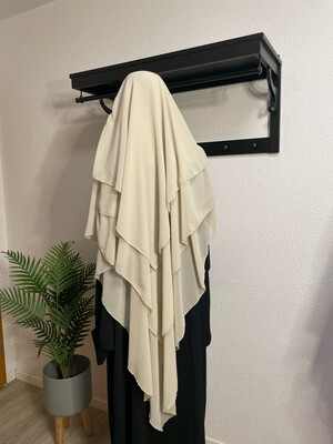 Dreilagiger Khimar  beige