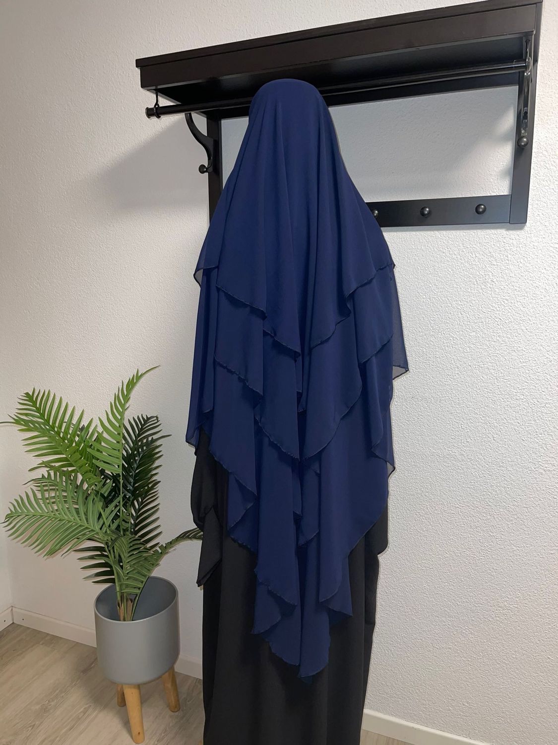 Dreilagiger Khimar dunkleblau