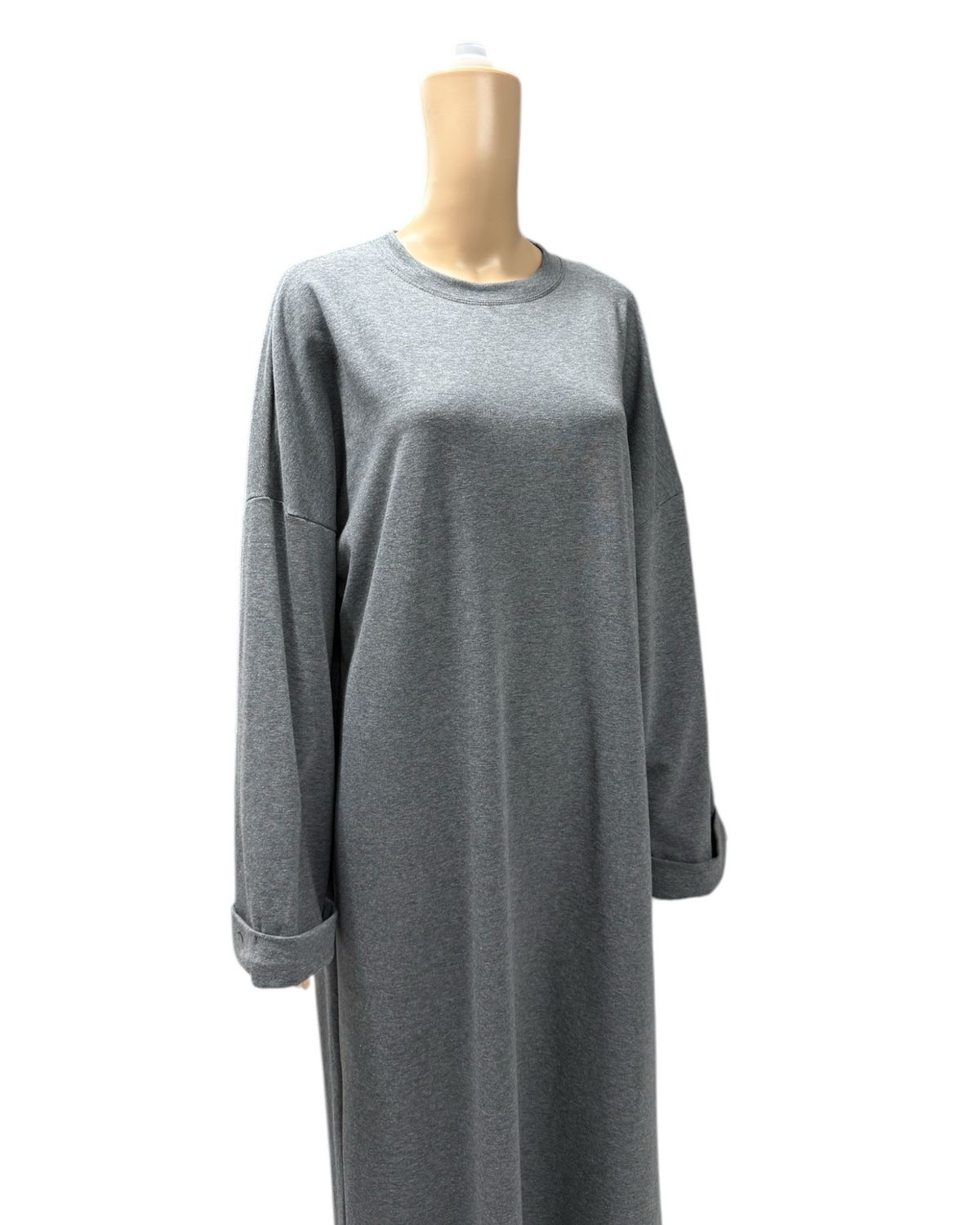 Basic Abaya Baumwolle dunklegrau