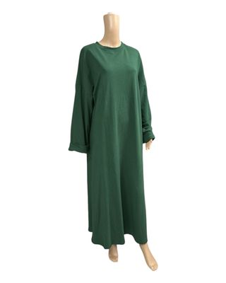 Basic Abaya Baumwolle Grün