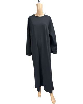 Basic Abaya Baumwolle schwarz