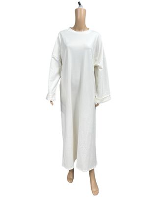Basic Abaya Baumwolle weiss