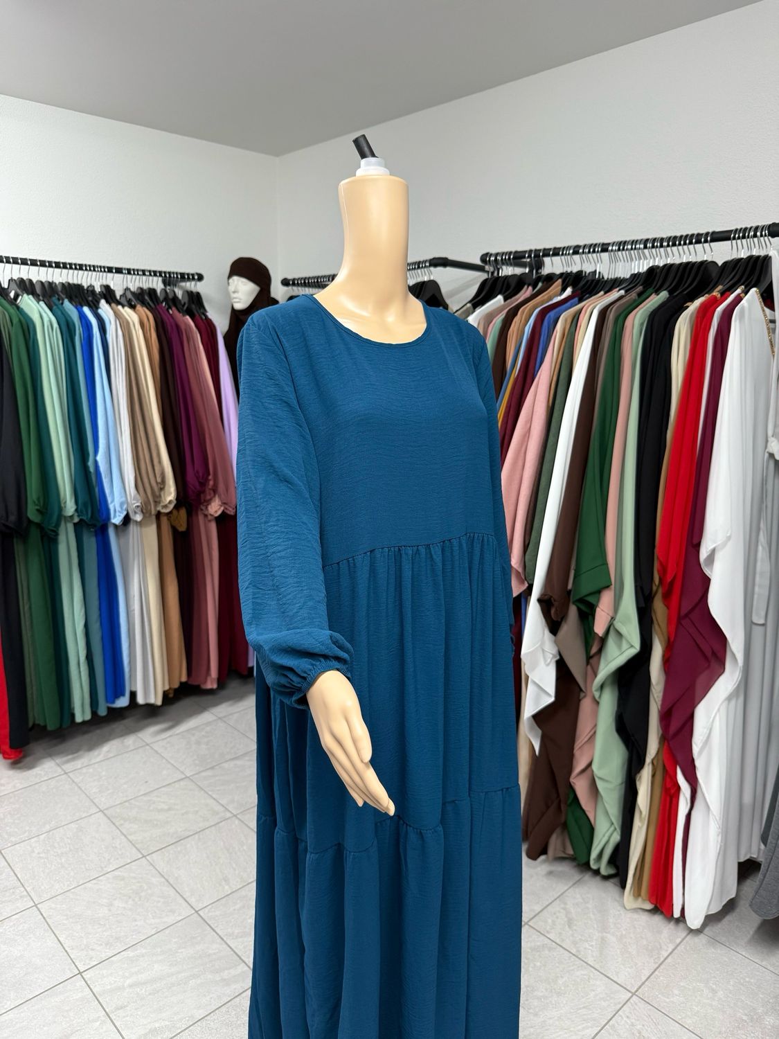 Abaya Kleid enteblau