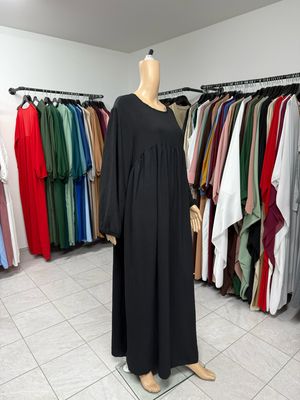 Abaya-Ballonärmel schwarz