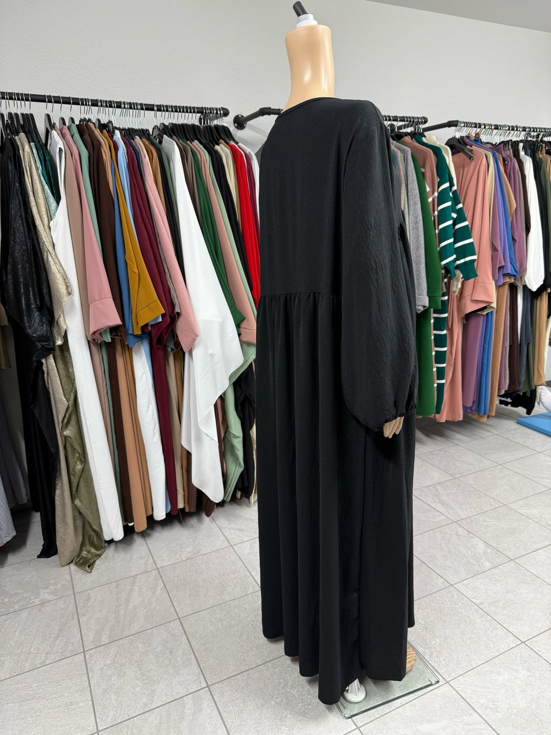 Abaya-Ballonärmel schwarz