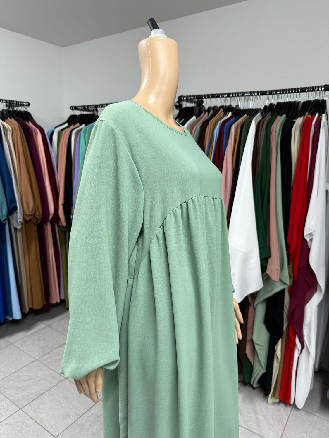 Abaya-Ballonärmel wassergrün